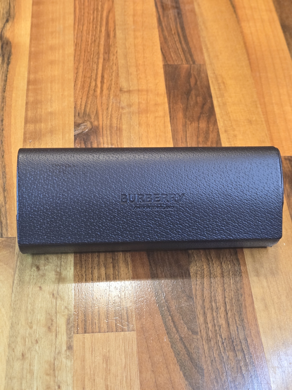 Burberry London England Black Pebbled Leather Eyewear Case | Hard Shell